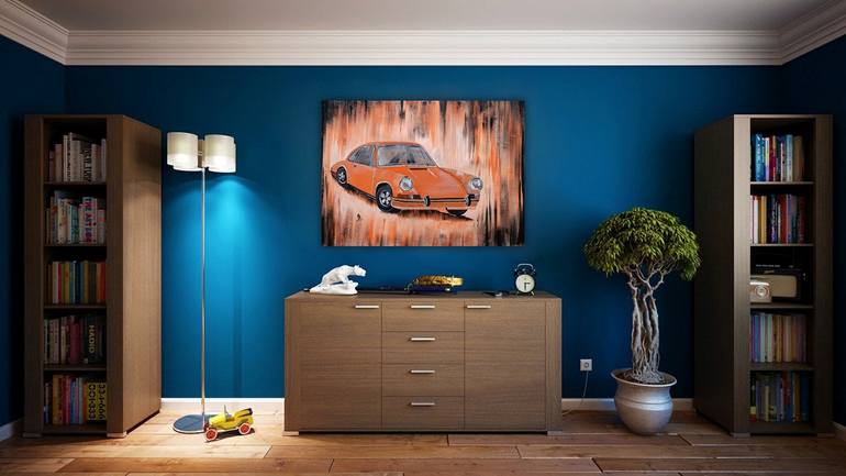Original Abstract Expressionism Car Painting by Tejal Bhagat