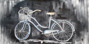 Original Abstract Expressionism Bicycle Paintings by Tejal Bhagat