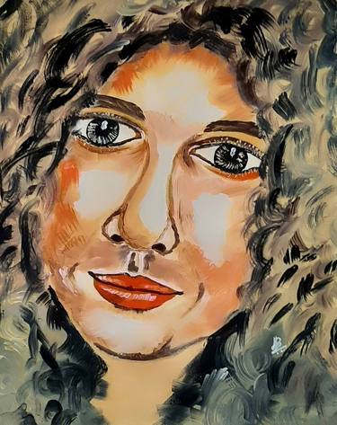 Print of Expressionism Portrait Paintings by Tejal Bhagat