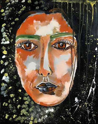 Original Abstract Expressionism Portrait Paintings by Tejal Bhagat