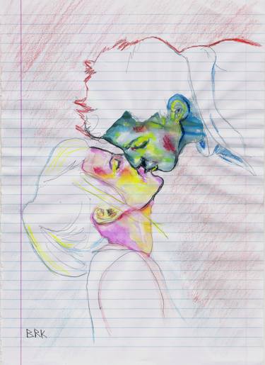 Print of Expressionism Love Drawings by Burak Kum