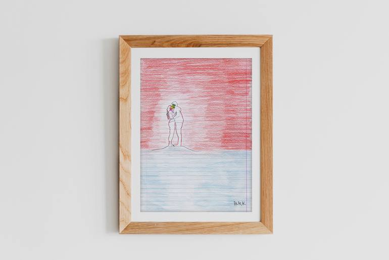Original Expressionism Love Drawing by Burak Kum
