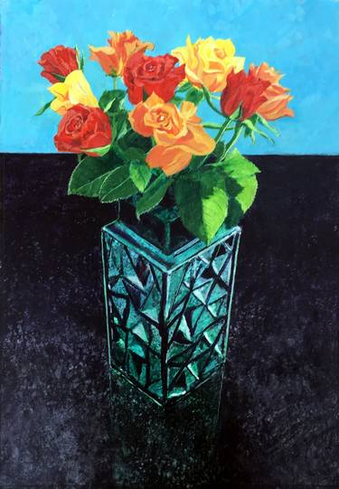 Original Floral Painting by Rick Smith
