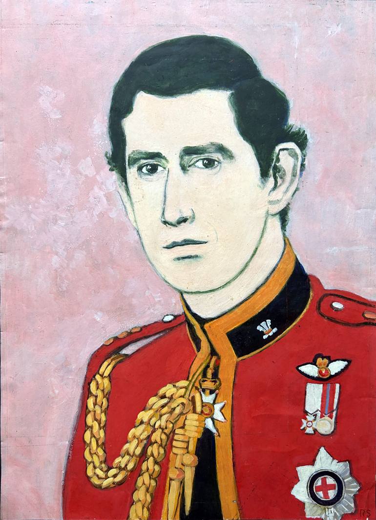Original Other Painting by Rick Smith | Portraiture Art on Paper | Portrait of the young Prince Charles