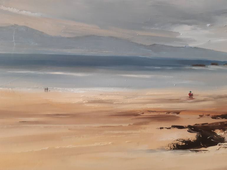 Original Impressionism Beach Painting by Steve Keenan