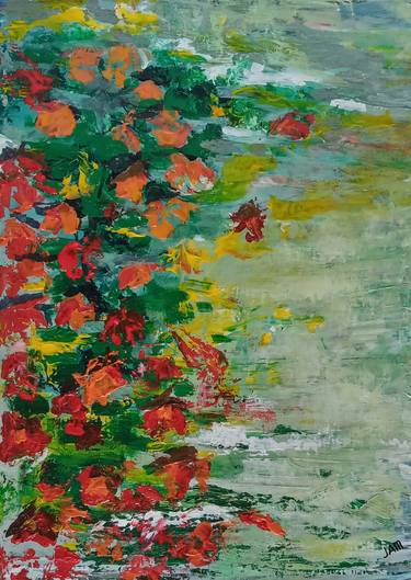 Print of Expressionism Floral Paintings by Jose Martinez