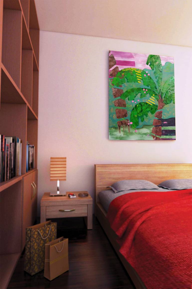 Original Abstract Expressionism Botanic Painting by Jose Martinez