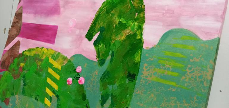 Original Abstract Expressionism Botanic Painting by Jose Martinez