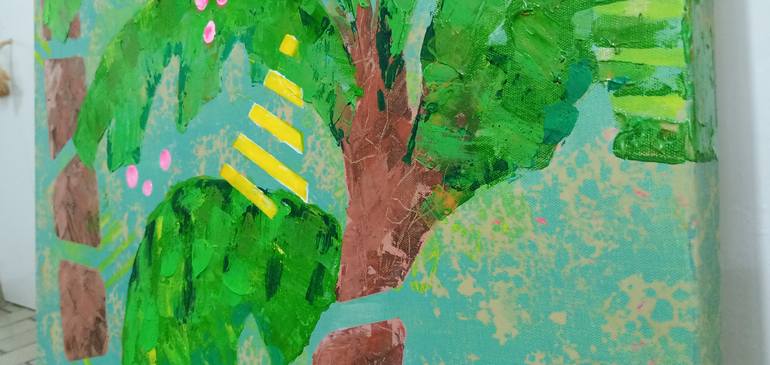 Original Abstract Expressionism Botanic Painting by Jose Martinez