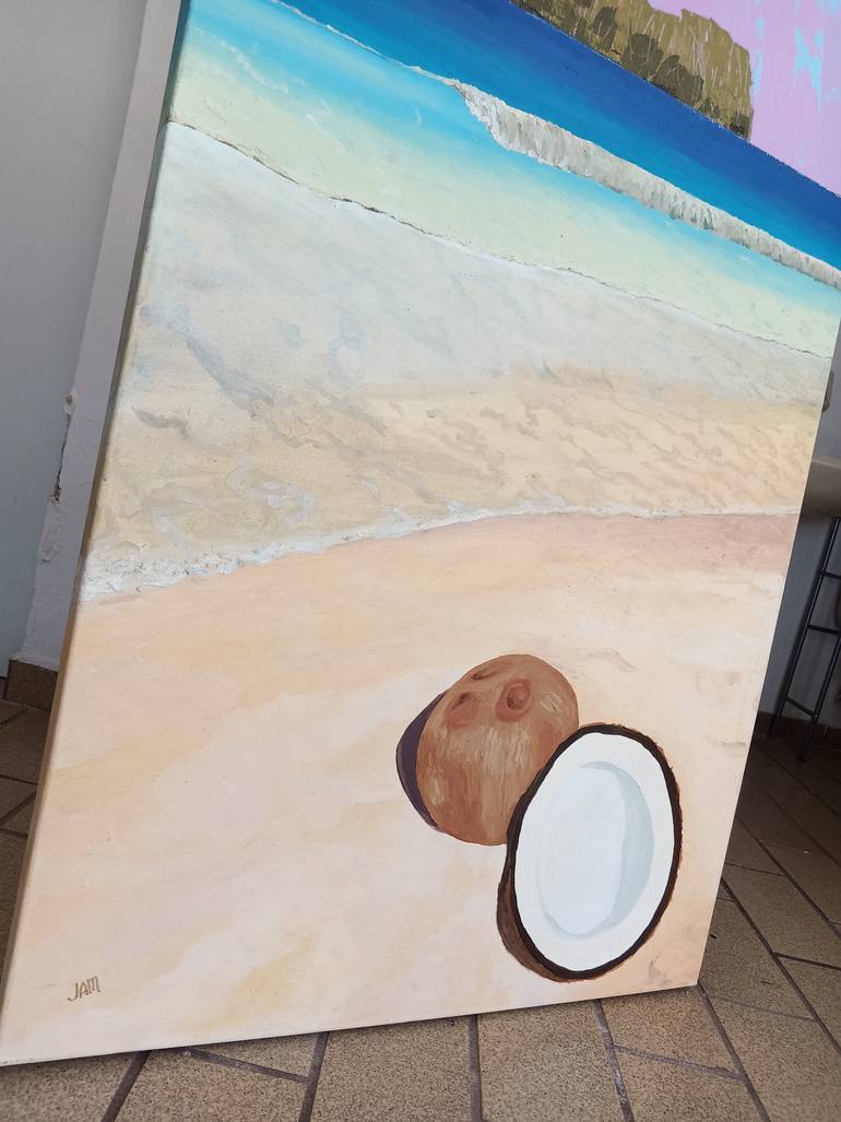 Original Expressionism Beach Painting by Jose Martinez