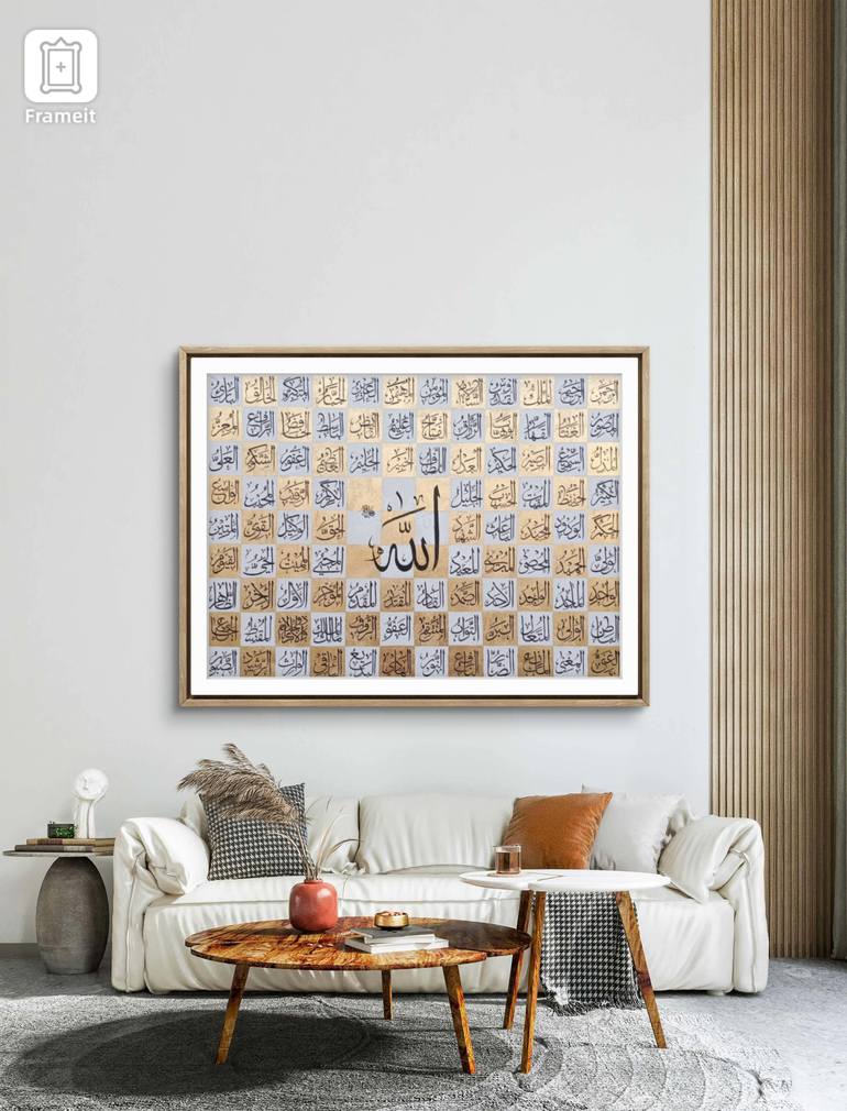 Original Abstract Expressionism Calligraphy Painting by Sana Nisar