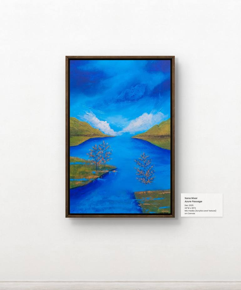 Original Abstract Landscape Painting by Sana Nisar