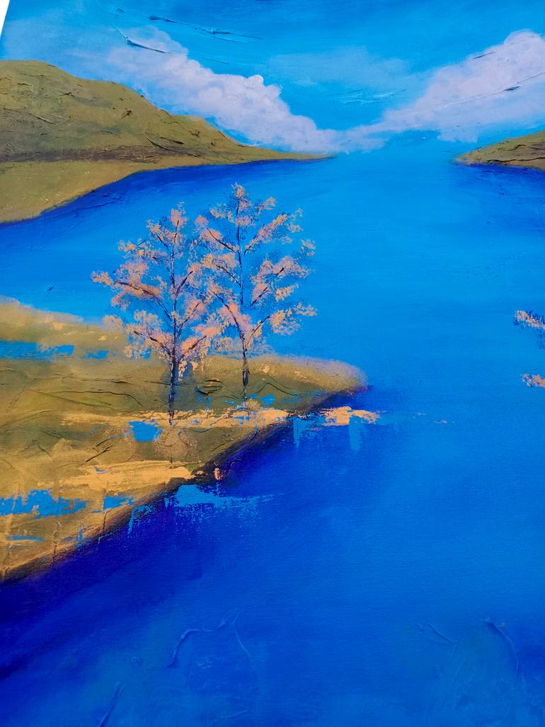 Original Abstract Landscape Painting by Sana Nisar