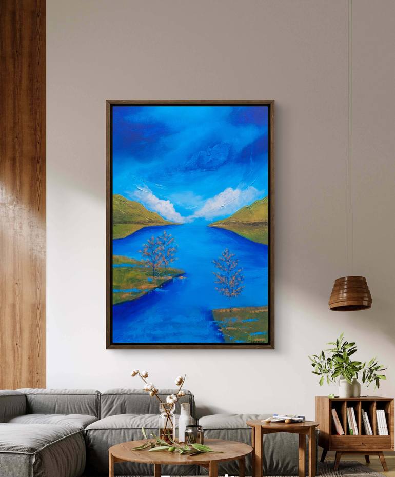 Original Abstract Landscape Painting by Sana Nisar