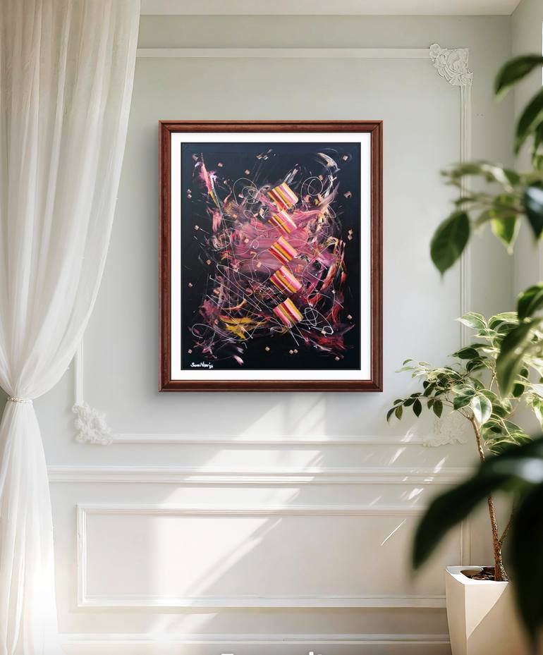 Original Abstract Calligraphy Painting by Sana Nisar