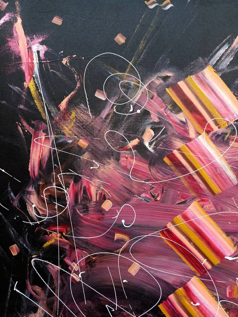 Original Abstract Calligraphy Painting by Sana Nisar
