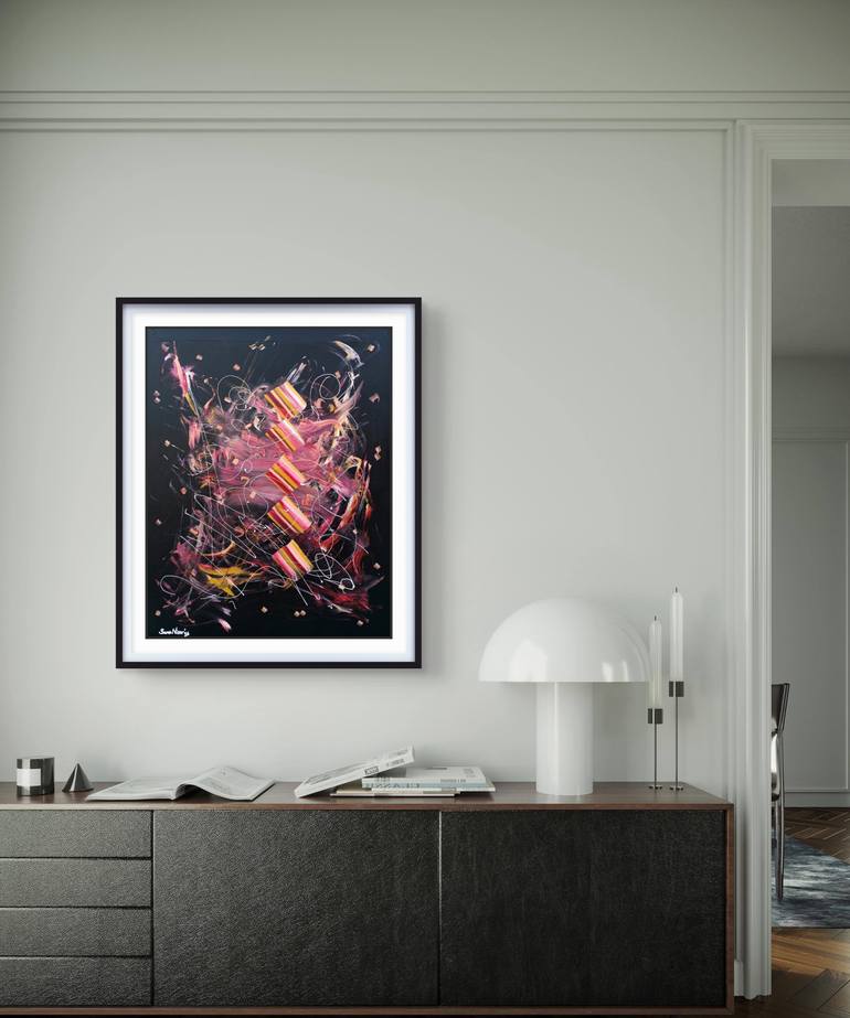 Original Abstract Calligraphy Painting by Sana Nisar