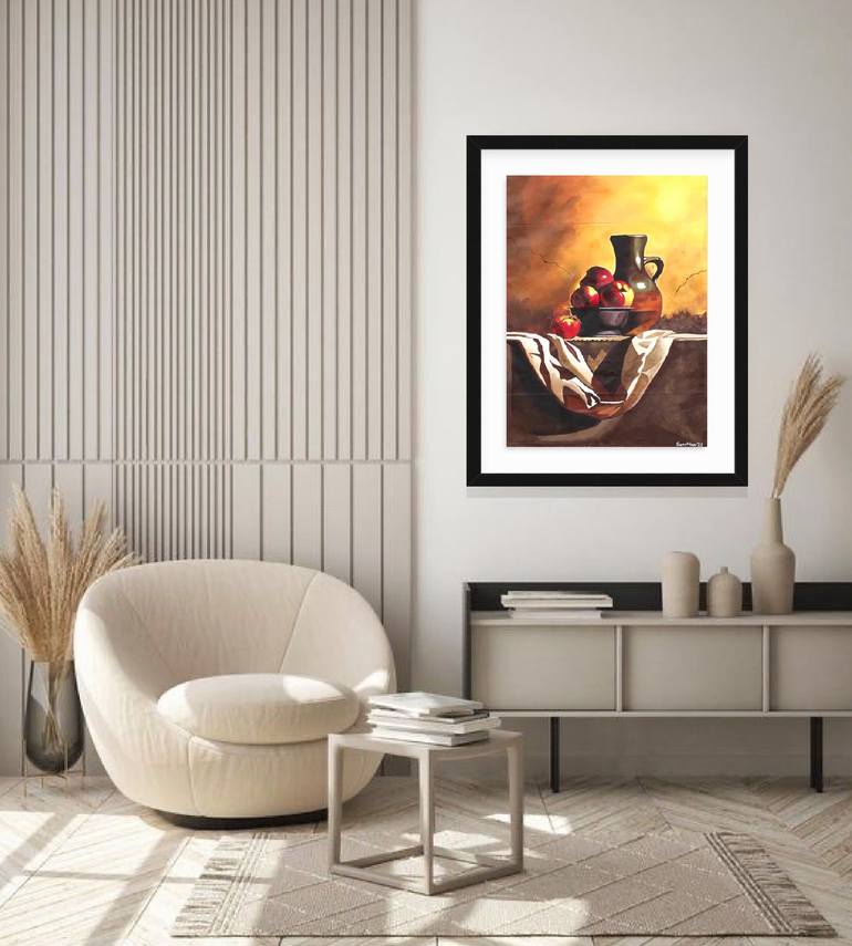 Original Art Deco Still Life Painting by Sana Nisar