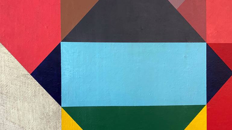 Original Abstract Geometric Painting by Chris Ronk