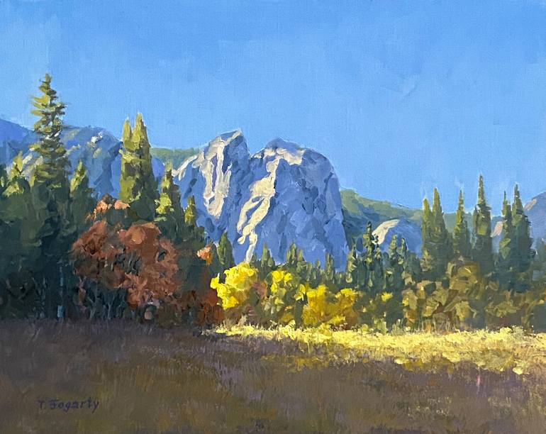 Yosemite Valley Autumn Light And Colors Painting by Tatyana Fogarty