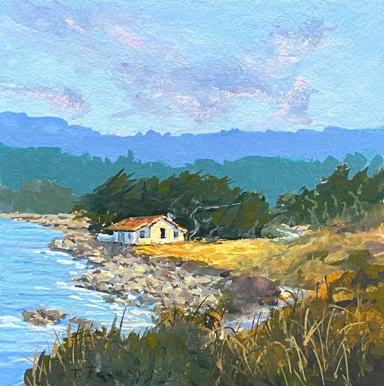 Beach Home online Lake Oil Painting