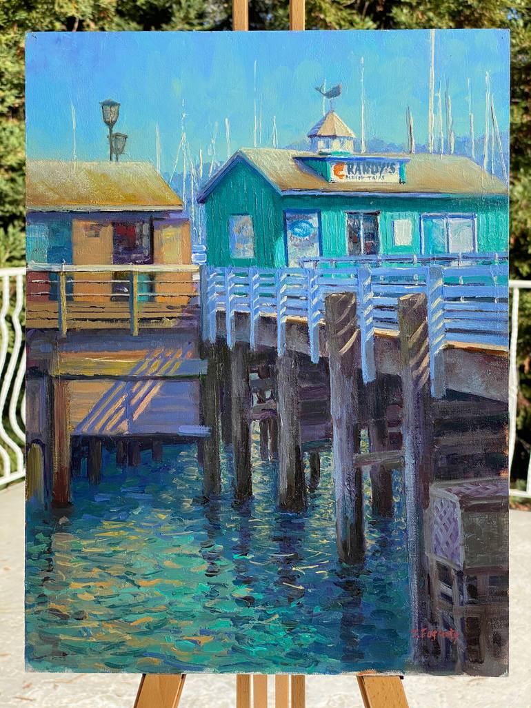Original Impressionism Architecture Painting by Tatyana Fogarty