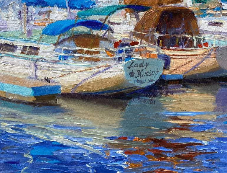Original Fine Art Boat Painting by Tatyana Fogarty