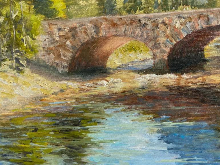 The Ahwahnee Bridge, Yosemite Painting by Tatyana Fogarty | Saatchi Art