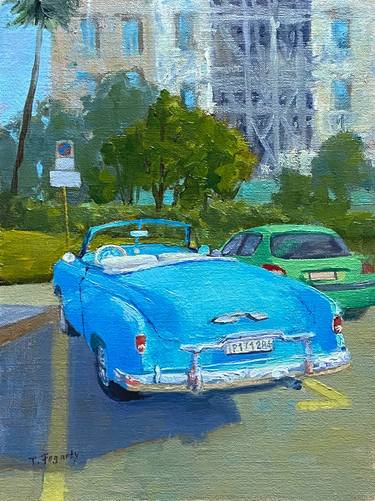 Sky-Blue Chevy BelAir In Havana thumb