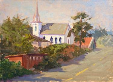 Mendocino Street Plein Air landscape thumb