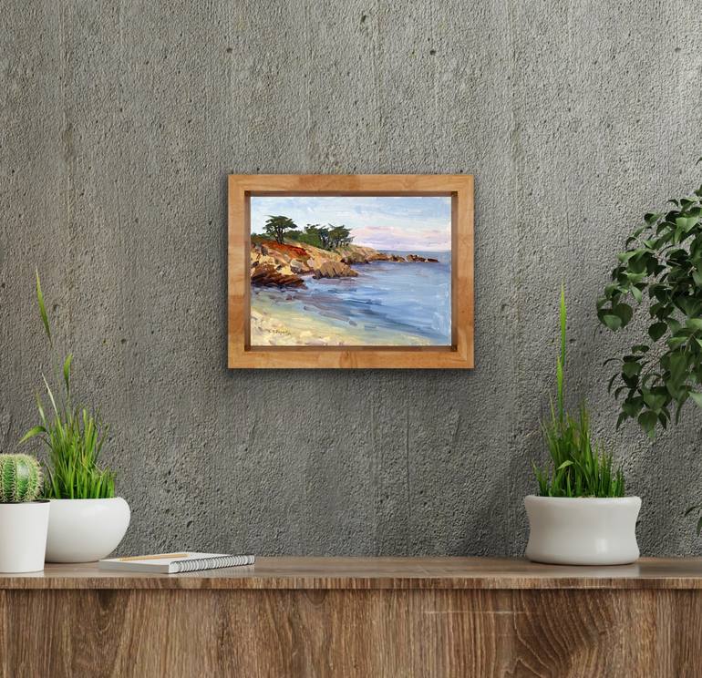 Original Impressionism Beach Painting by Tatyana Fogarty