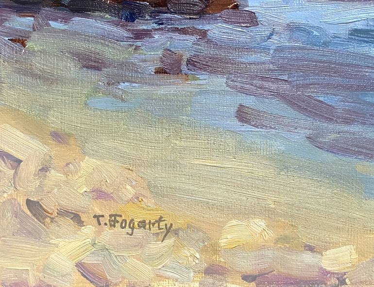 Original Impressionism Beach Painting by Tatyana Fogarty