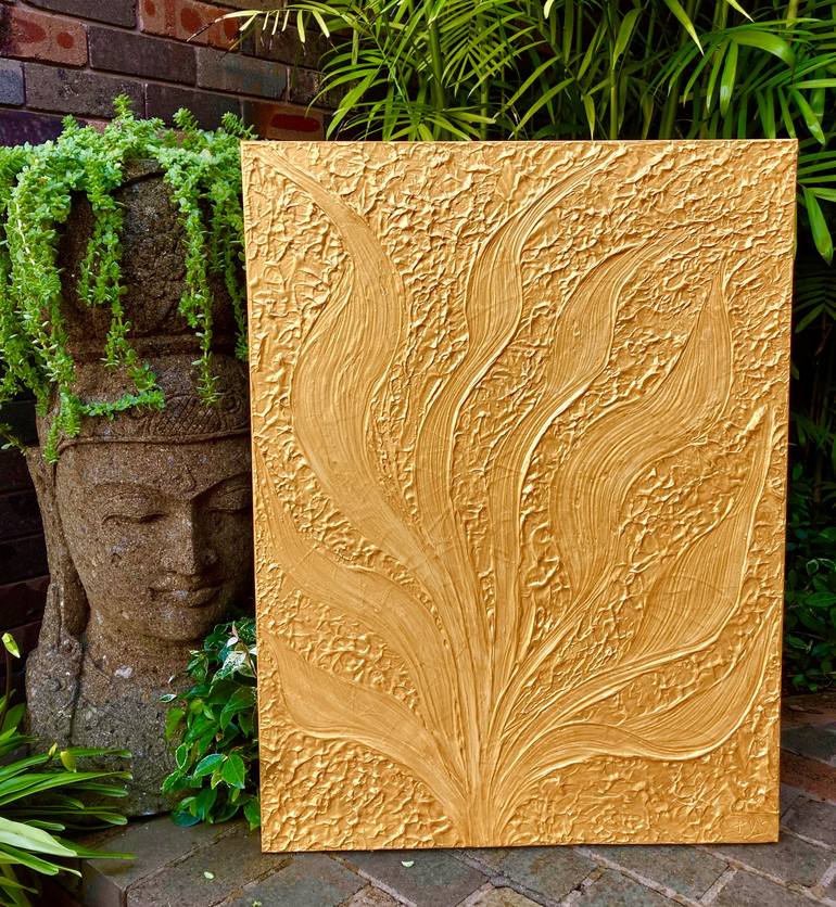 Original Abstract Expressionism Floral Mixed Media by Patrick Smith