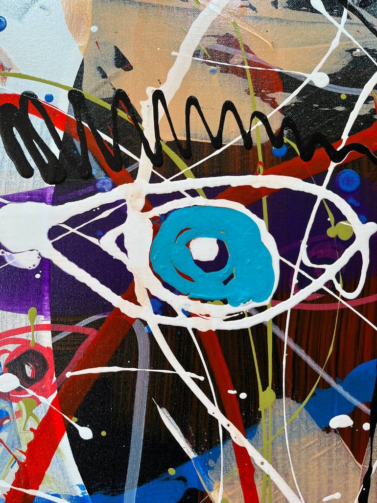 Original Abstract Expressionism People Painting by Patrick Smith