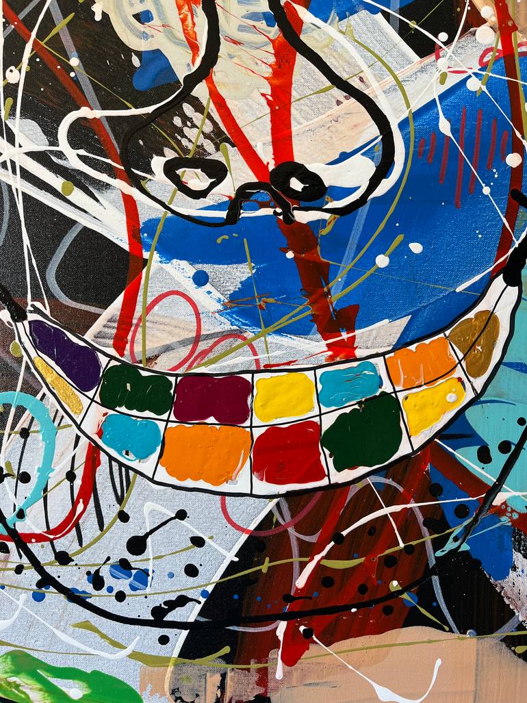 Original Abstract Expressionism People Painting by Patrick Smith