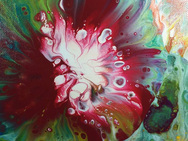 Original Abstract Expressionism Floral Painting by Patrick Smith