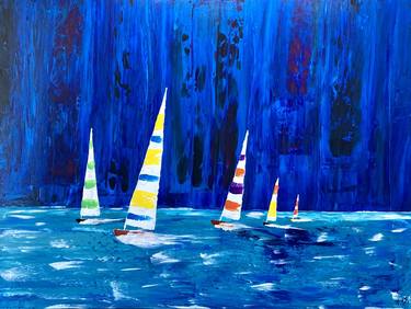 Print of Sailboat Paintings by Patrick Smith