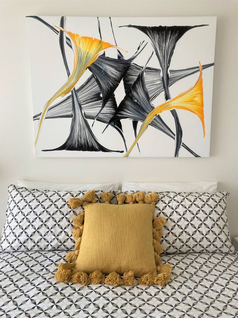 Original Abstract Expressionism Floral Painting by Patrick Smith