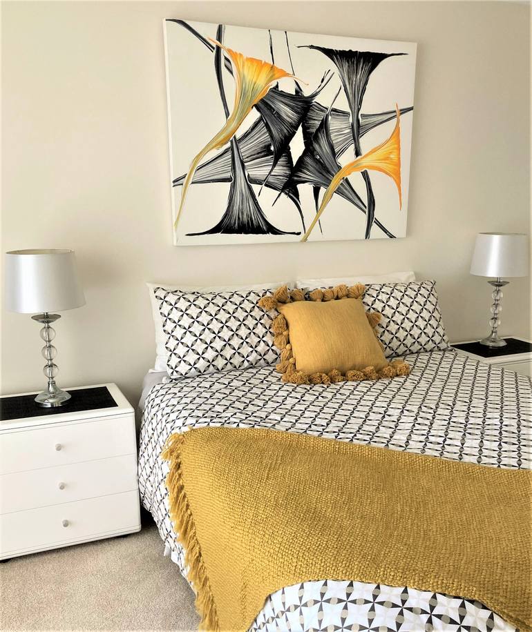 Original Abstract Expressionism Floral Painting by Patrick Smith