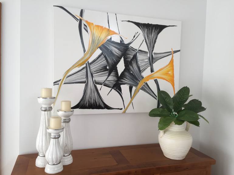 Original Abstract Expressionism Floral Painting by Patrick Smith