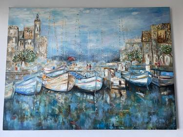 Original Boat Paintings by Lubova Abramovica