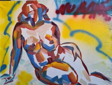 Original Expressionism Erotic Paintings by Olesja Pop