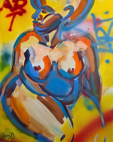 Print of Expressionism Erotic Paintings by Olesja Pop