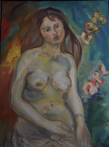Original Expressionism Erotic Paintings by Olesja Pop