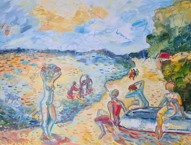 Print of Beach Paintings by Olesja Pop