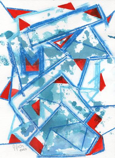 Print of Abstract Geometric Paintings by Gilson Bezerra