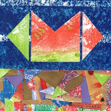 Original Abstract Geometric Collage by Gilson Bezerra
