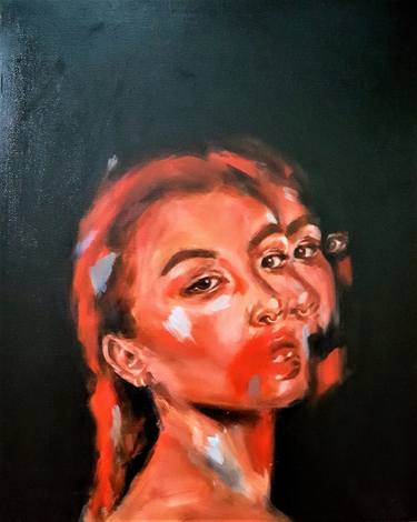 Original Portrait Painting by Elise Chang