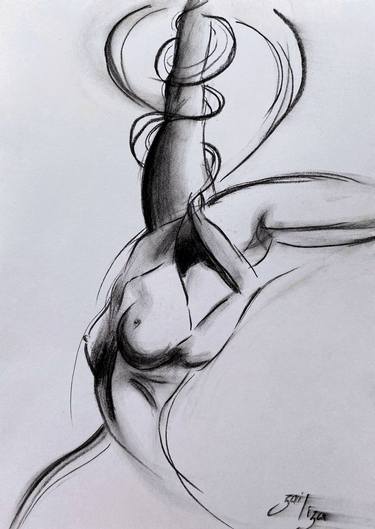 Original Figurative Nude Drawings by Z A I L I Z A