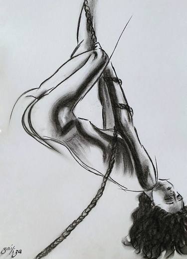 Original Figurative Women Drawings by Z A I L I Z A